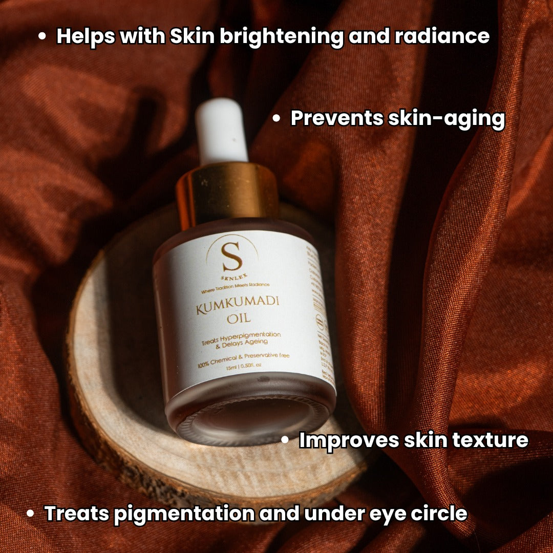 Kumkumadi Oil | Treats Hyperpigmentation & Delays Ageing - SKNLEX